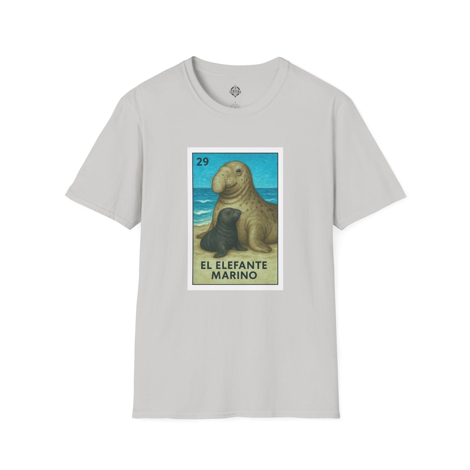 Elephant Seal Lotería cotton t-shirt image 6