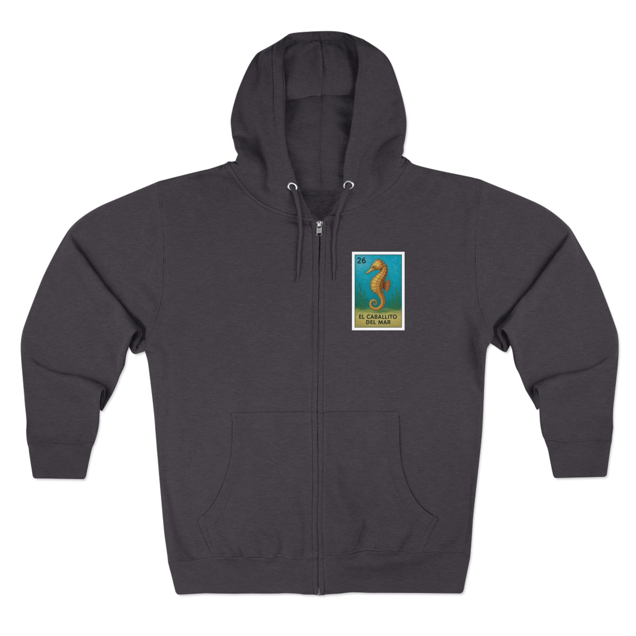 Seahorse Lotería zip fleece hoodie image 4