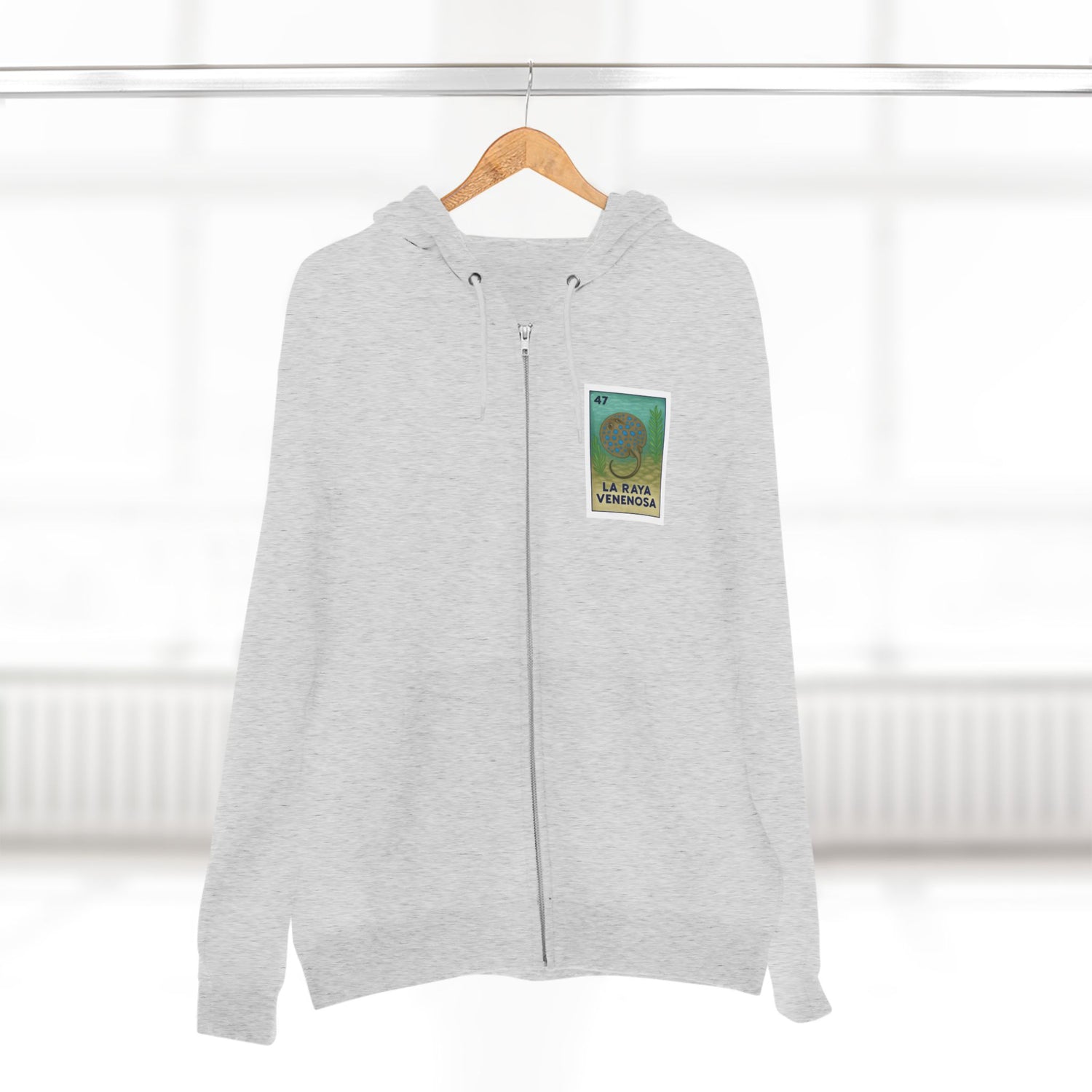 Stingray Lotería zip fleece hoodie image 9