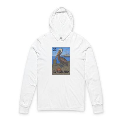 Pelican Lotería cotton hooded long sleeve t-shirt image 3