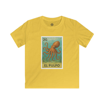 Octopus Lotería kids soft style t-shirt image 6