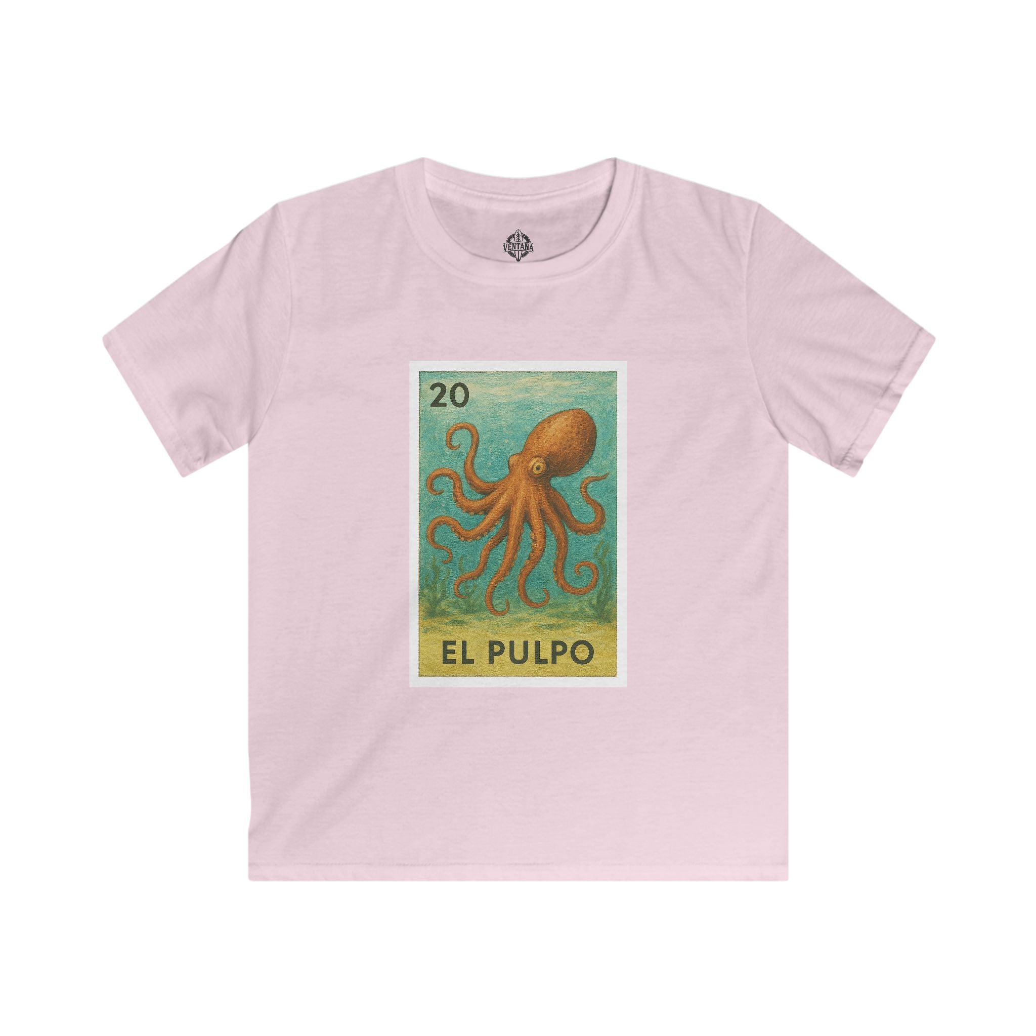 Octopus Lotería kids soft style t-shirt image 11