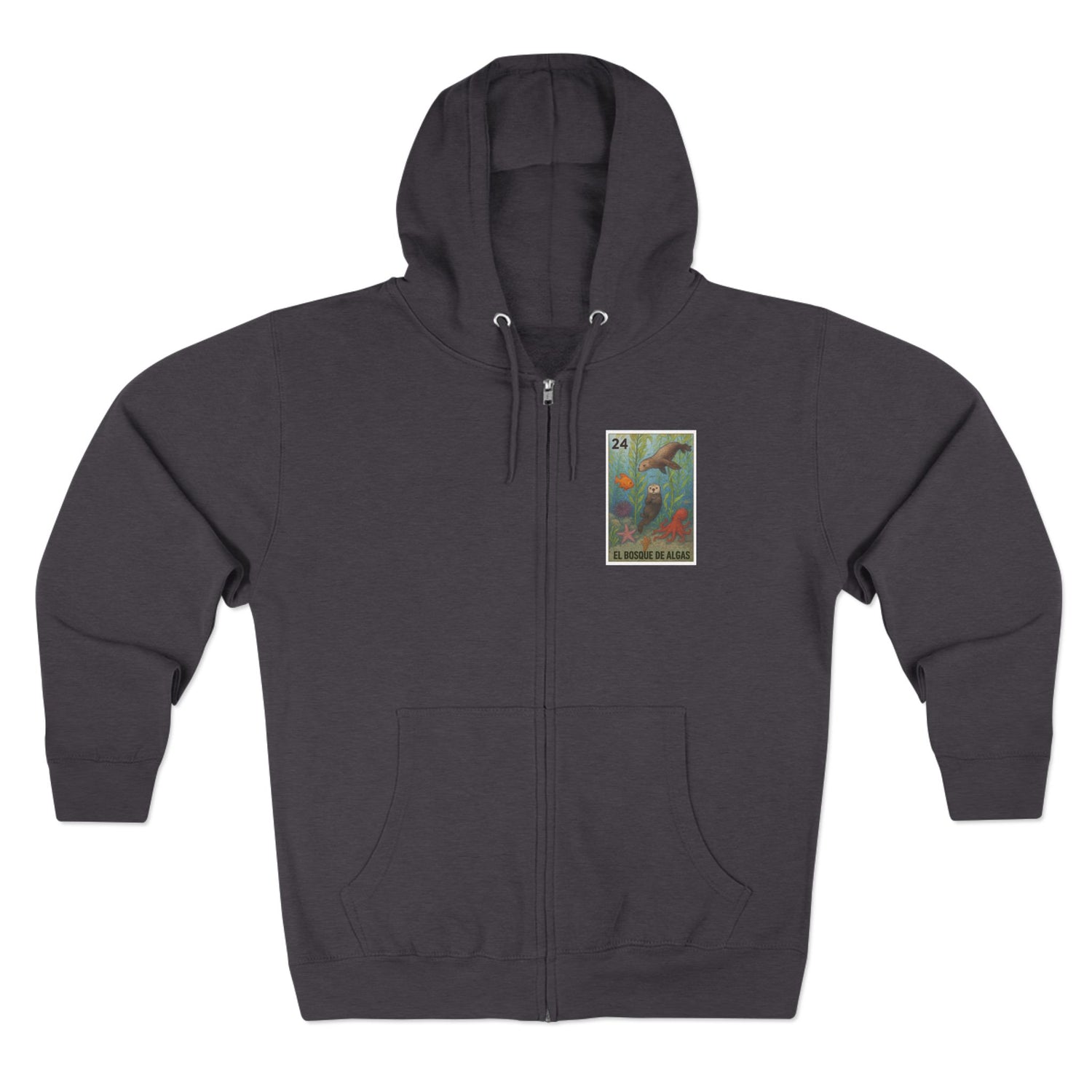 Kelp Forest Lotería zip fleece hoodie image 3