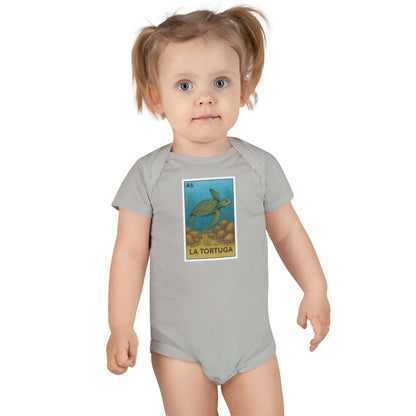Turtle Lotería baby cotton onesie image 10