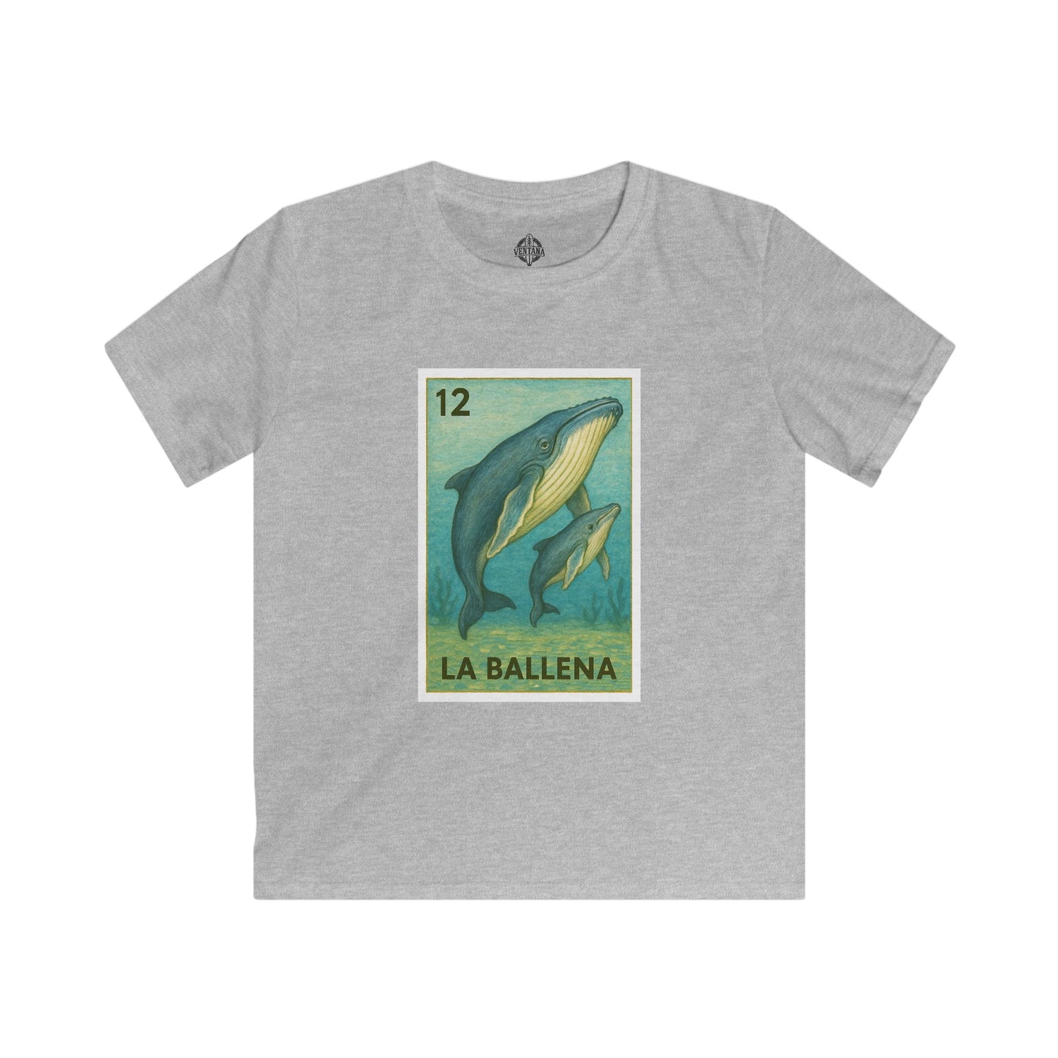 Whale Lotería kids soft style t-shirt image 4