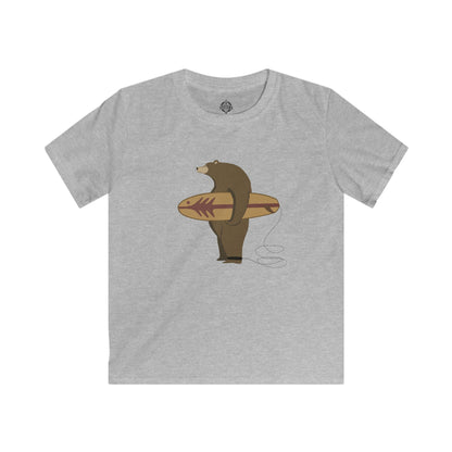 Surfing Grizzly Bear by Fabian Lavater cotton t-shirt image 5