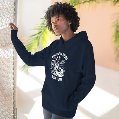 Leash Wranglers Surf Team Unisex - Pull-Over Cotton Blend Fleece Hoodie