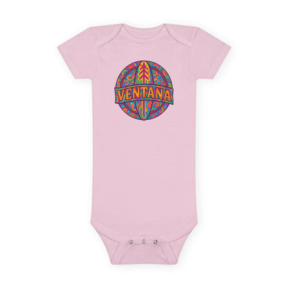 Ventana Psychedelic Treefish Logo baby cotton onesie image 2