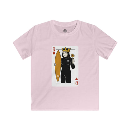 Queen of Hearts Surfer kids soft style t-shirt image 3