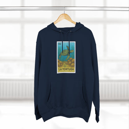 Turtle Lotería Unisex - Pull-Over Cotton Blend Fleece Hoodie (La Tortuga)