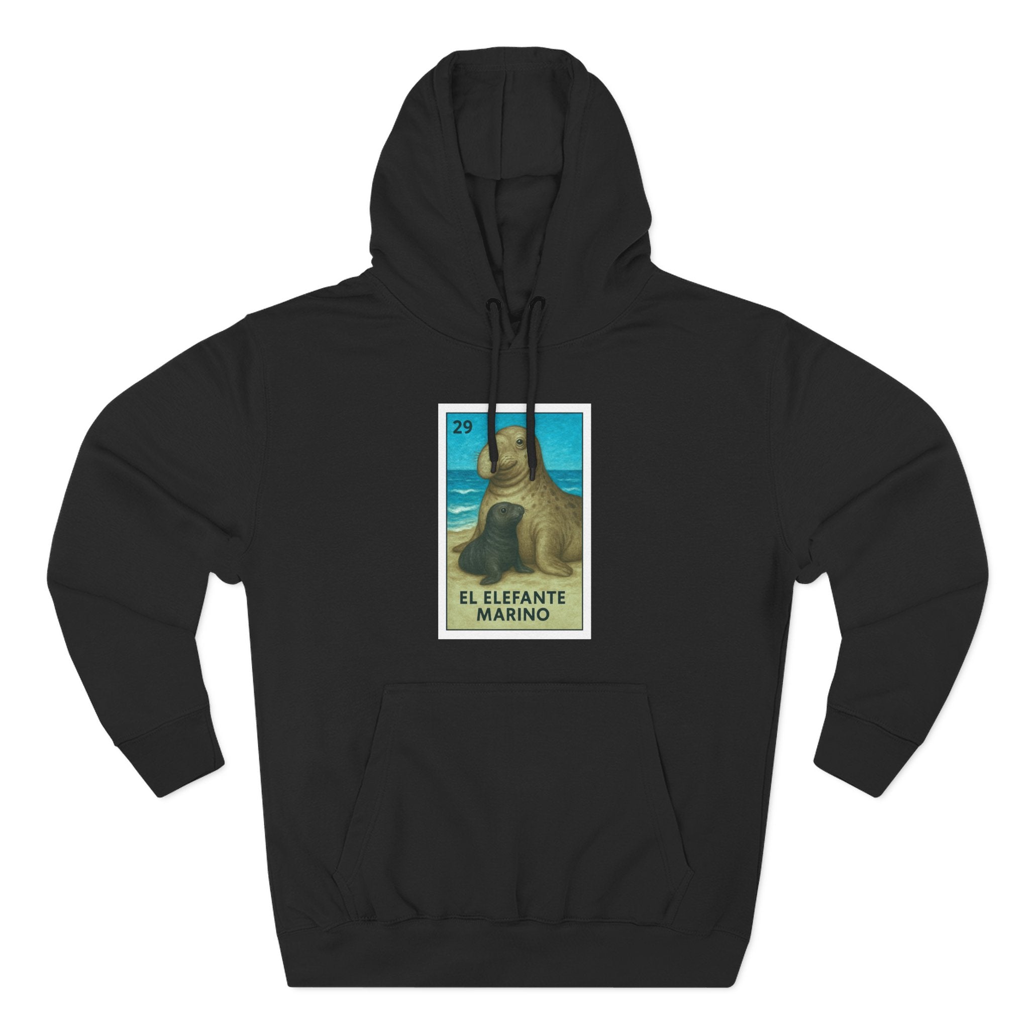 Elephant Seal Lotería fleece hoodie image 6
