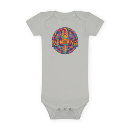 Ventana Psychedelic Treefish Logo baby cotton onesie image 4