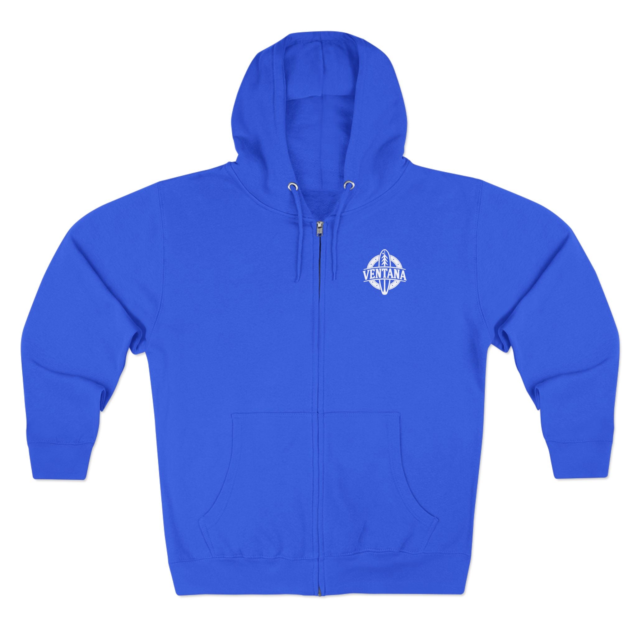 Ventana Wooden Surfboards Unisex - Zip Cotton Blend Fleece Hoodie