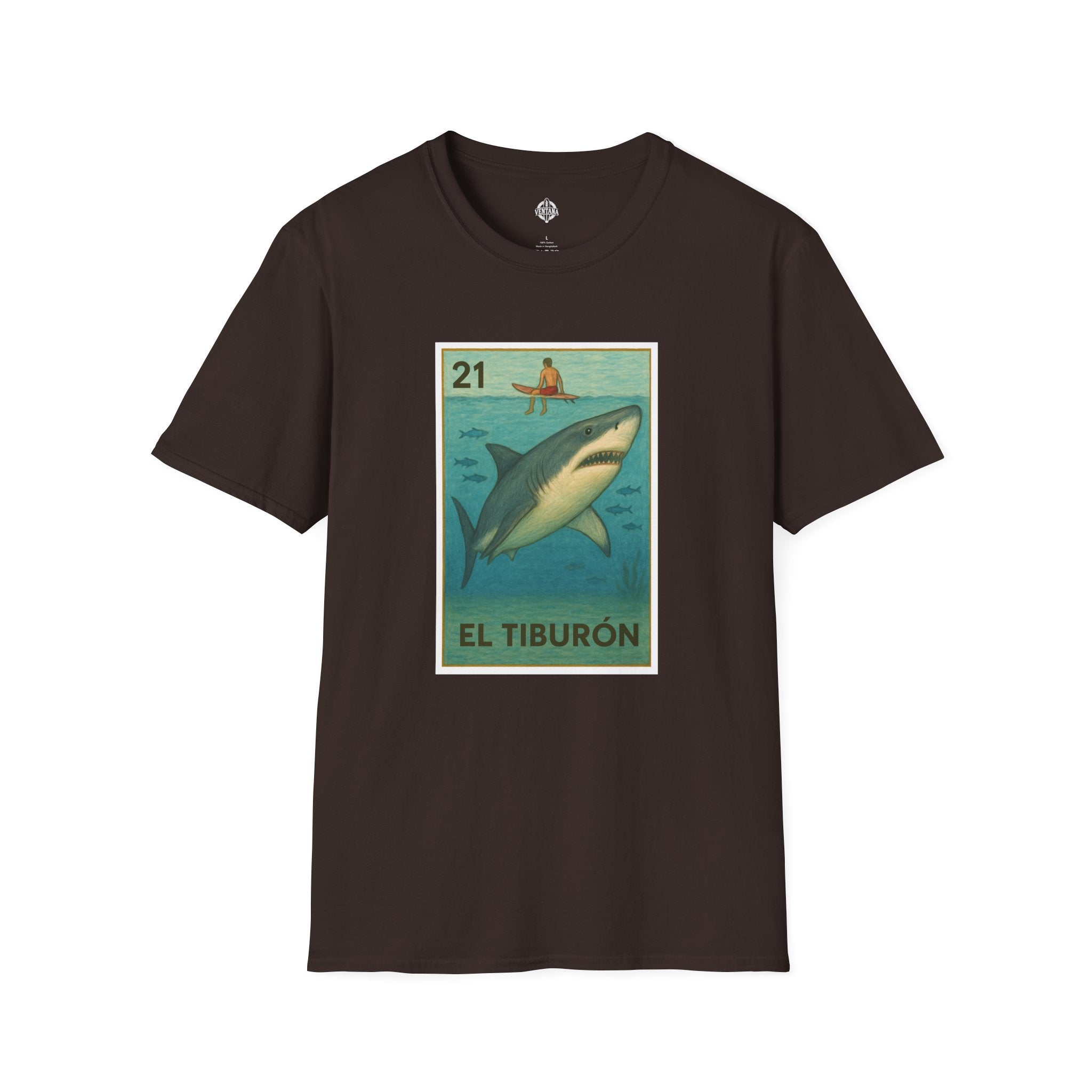 Shark Lotería cotton t-shirt image 8