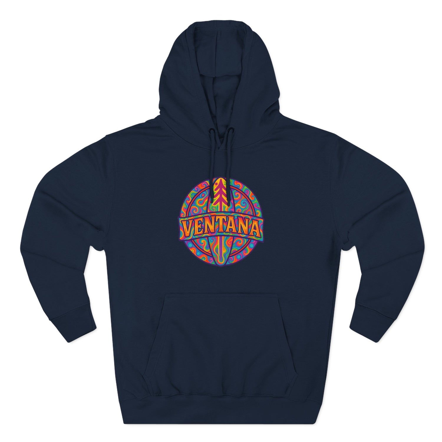 Ventana Psychedelic Treefish Logo fleece hoodie image 1