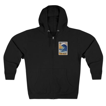 Wave Lotería zip fleece hoodie image 5