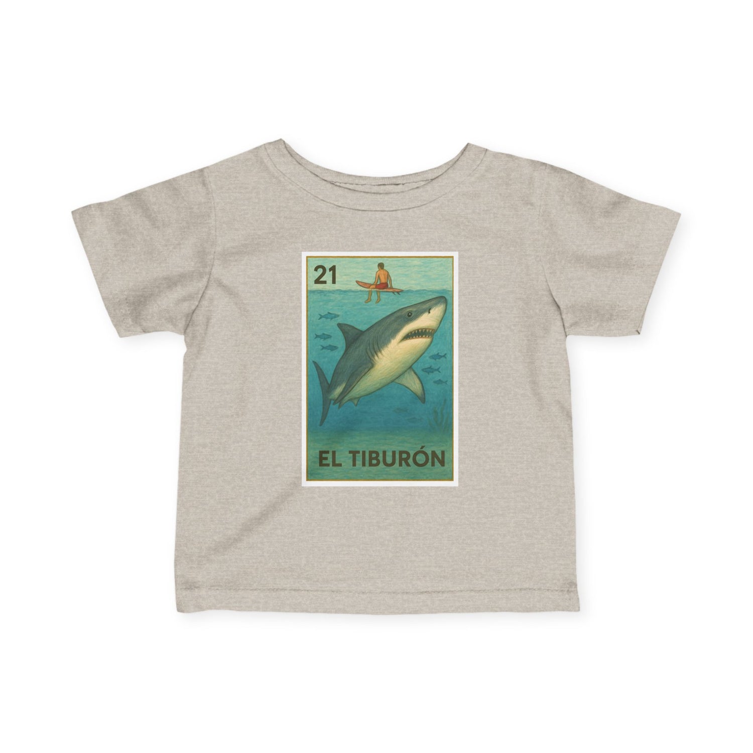 Shark Lotería infant cotton t-shirt image 4