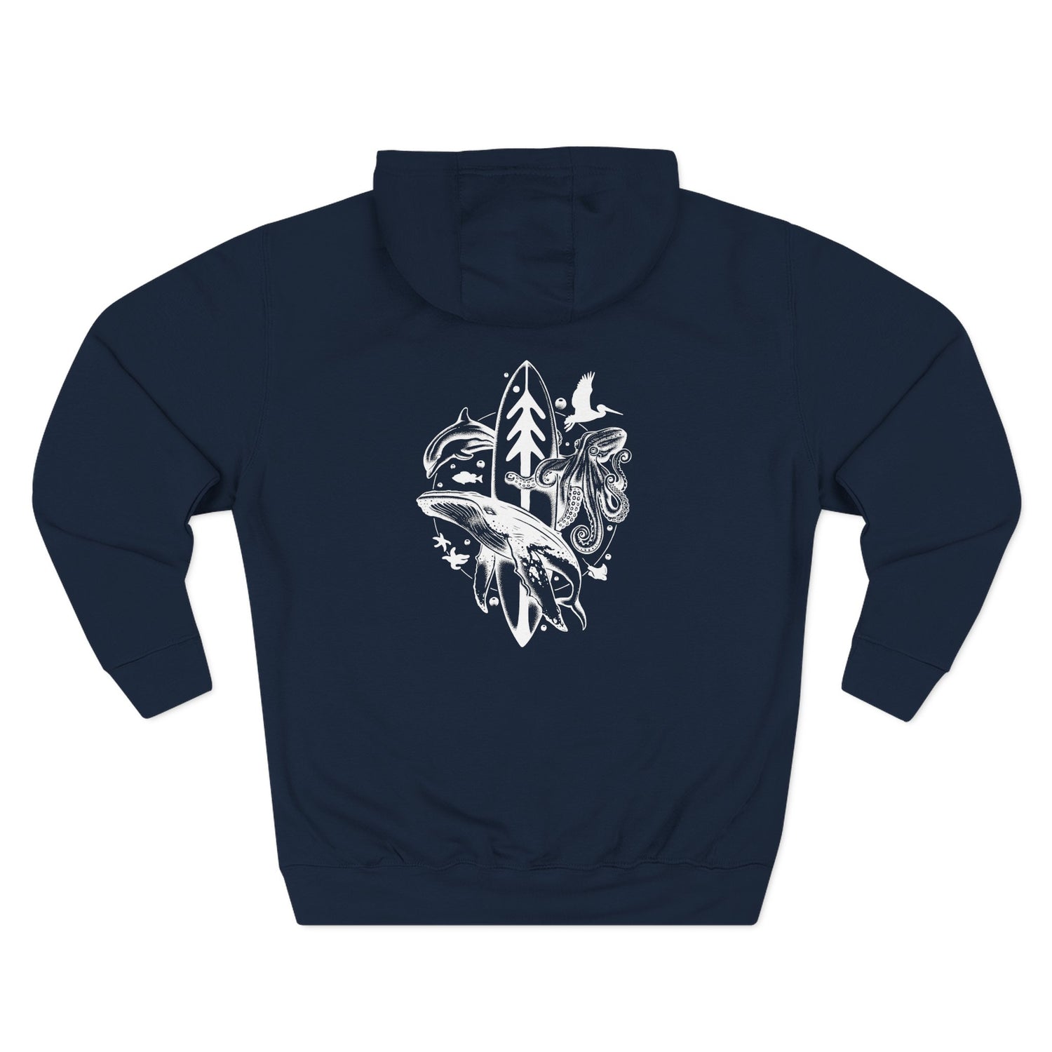 Whale Lotería fleece hoodie image 1