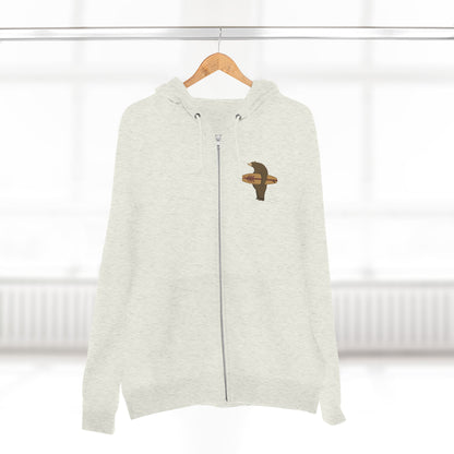 Surfing Grizzly Bear Zip Hoodie