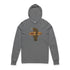 Surfing Grizzly Bear by Fabian Lavater cotton hooded long sleeve t-shirt image 2