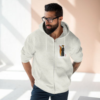 Queen of Hearts Surfer Zip Hoodie