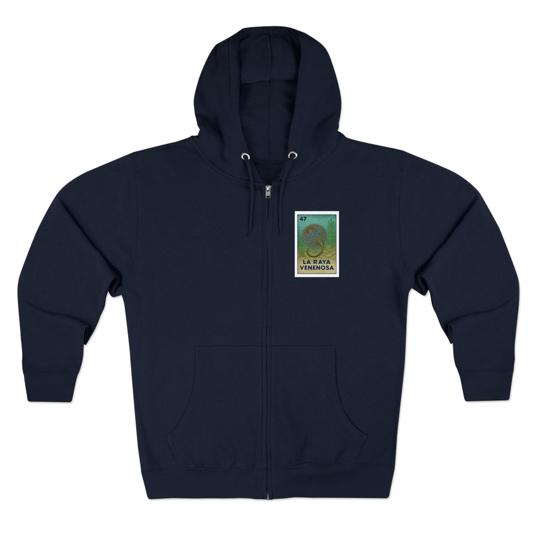 Stingray Lotería zip fleece hoodie image 1