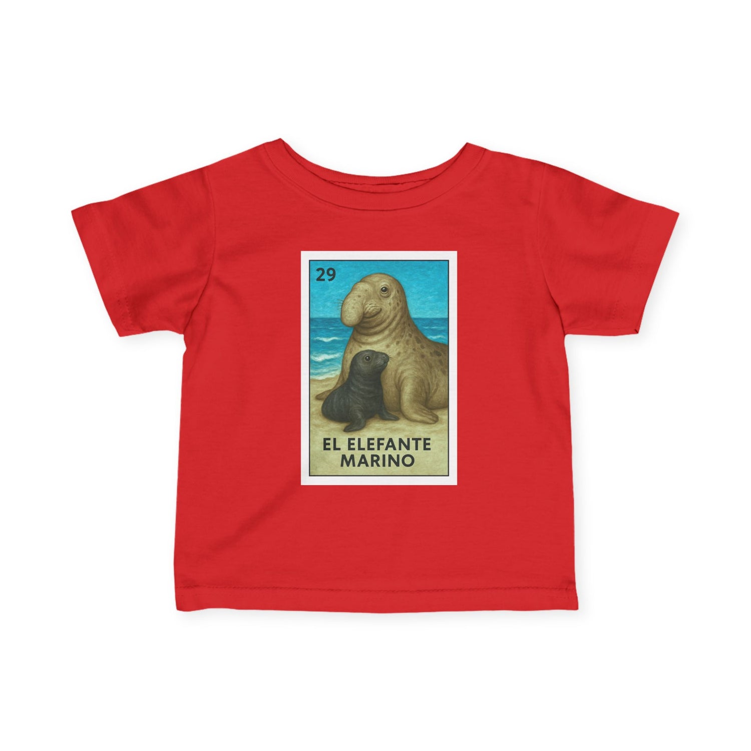 Elephant Seal Lotería infant cotton t-shirt image 17