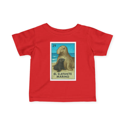 Elephant Seal Lotería infant cotton t-shirt image 17