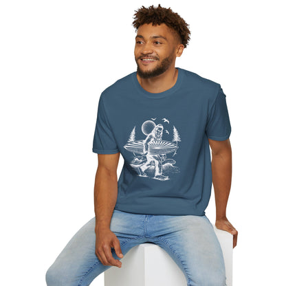 Ventana Surfsquatch by Thiago Bianchini Unisex - Soft Style U.S. Cotton T-Shirt