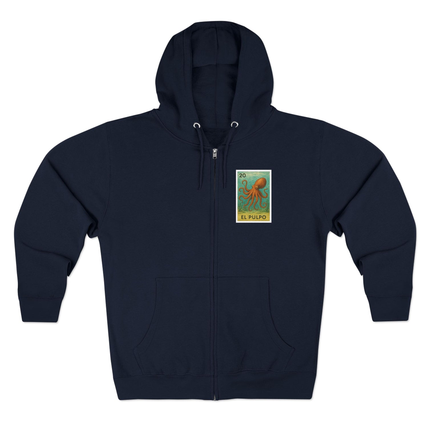 Octopus Lotería zip fleece hoodie image 1