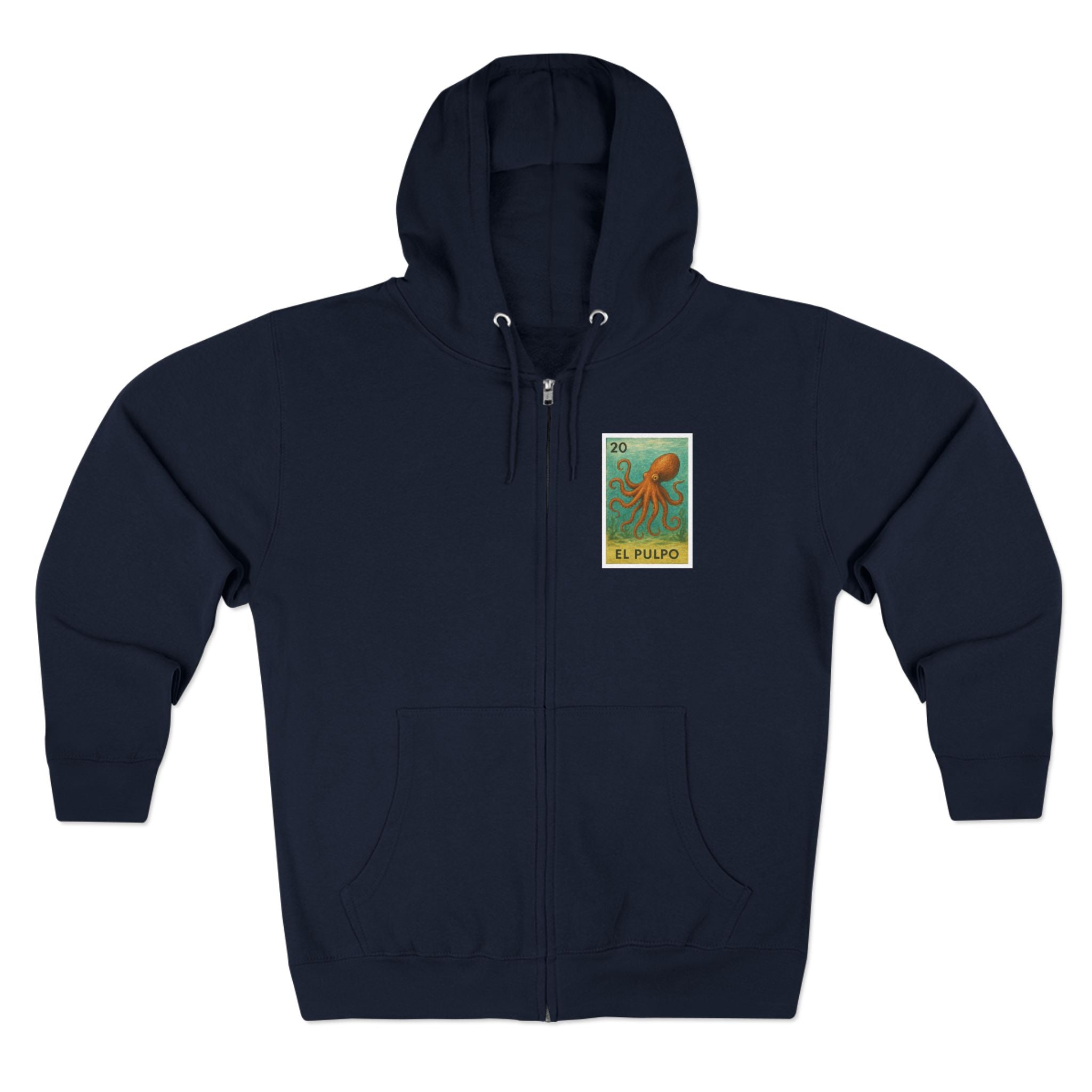 Octopus Lotería zip fleece hoodie image 1