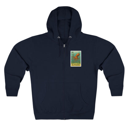 Octopus Lotería zip fleece hoodie image 1