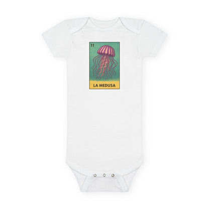 Sea Jelly Lotería baby cotton onesie image 3