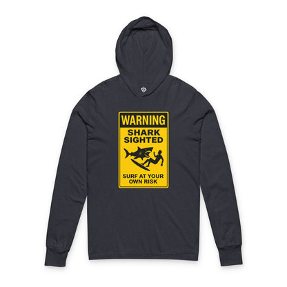 Shark Sighted cotton hooded long sleeve t-shirt image 1