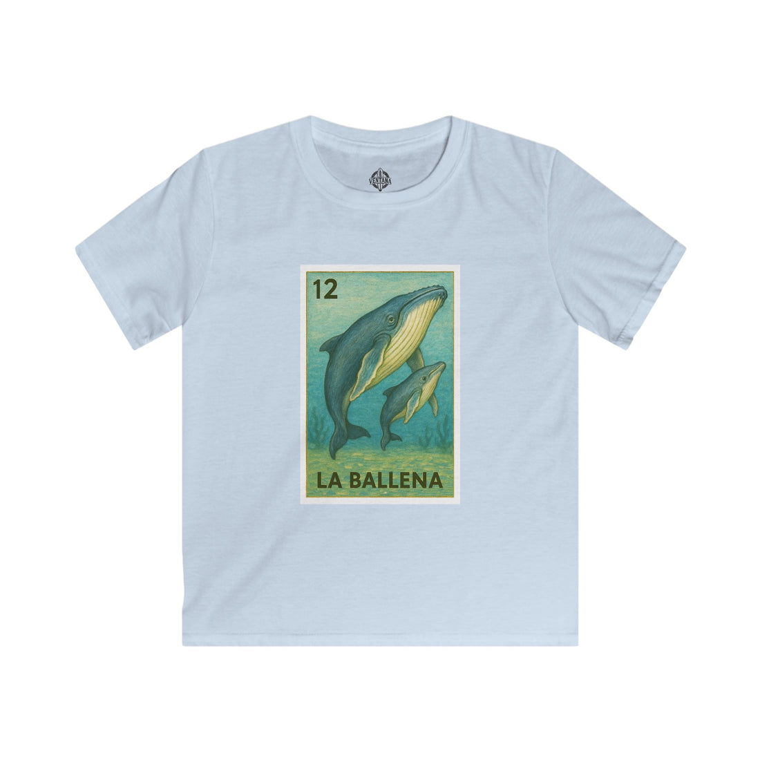 Whale Lotería Kids - Soft Style U.S. Cotton T-Shirt (La Ballena)