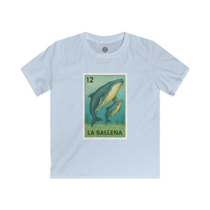 Whale Lotería kids soft style t-shirt image 2