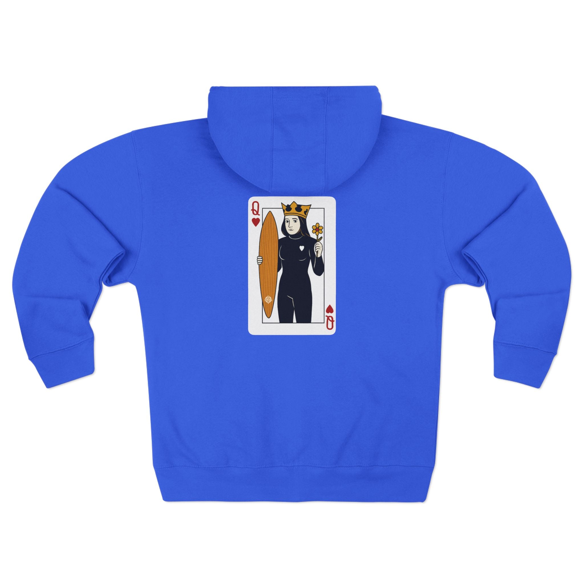 Queen of Hearts Surfer zip fleece hoodie image 13