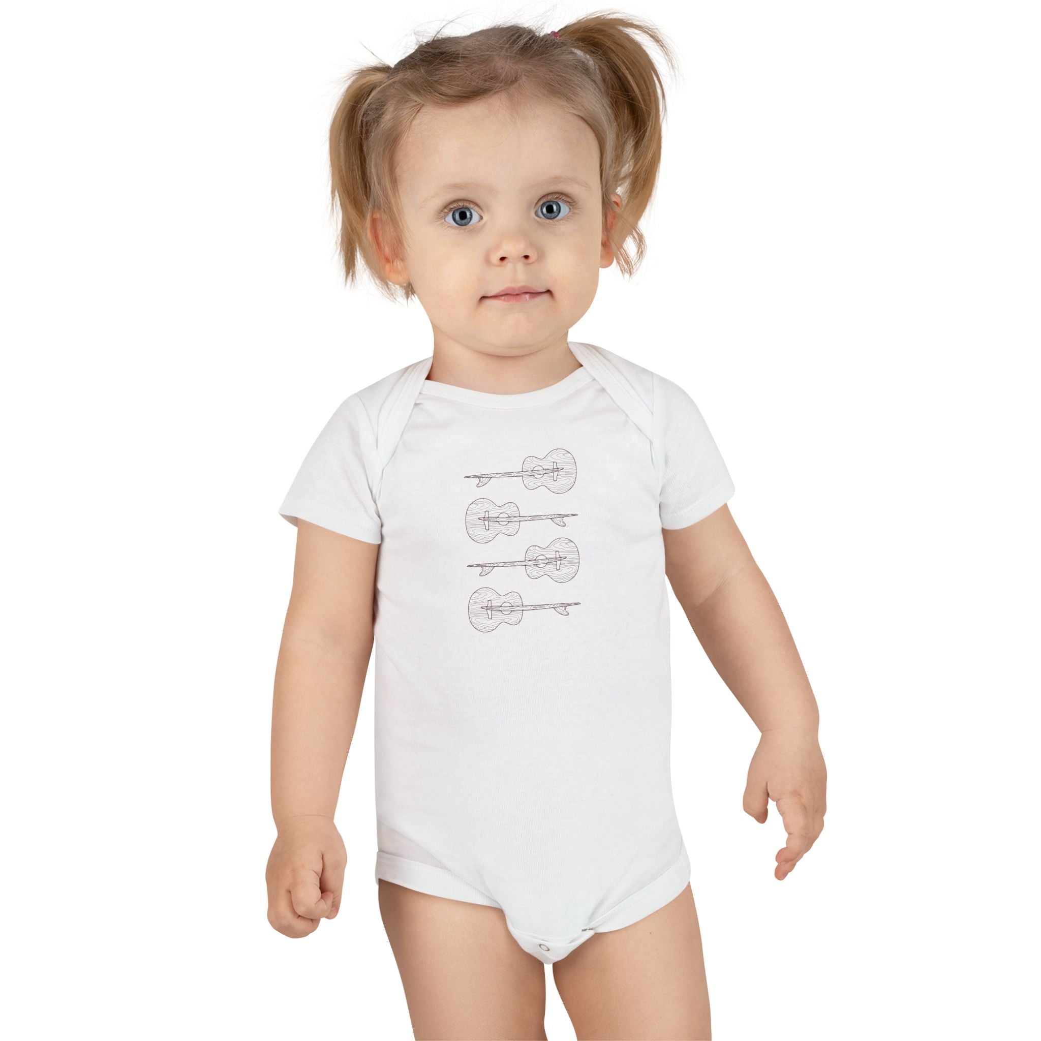Ventana Santa Cruz Guitar Collab baby cotton onesie image 7