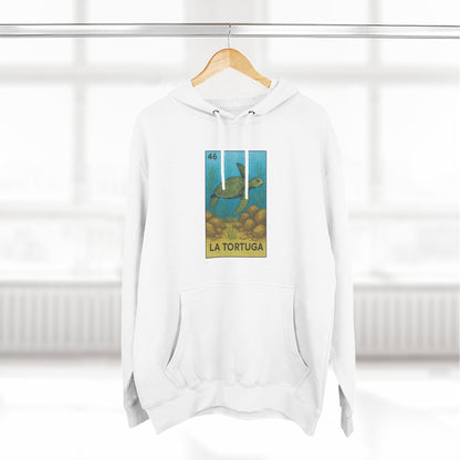 Turtle Lotería Unisex - Pull-Over Cotton Blend Fleece Hoodie (La Tortuga)