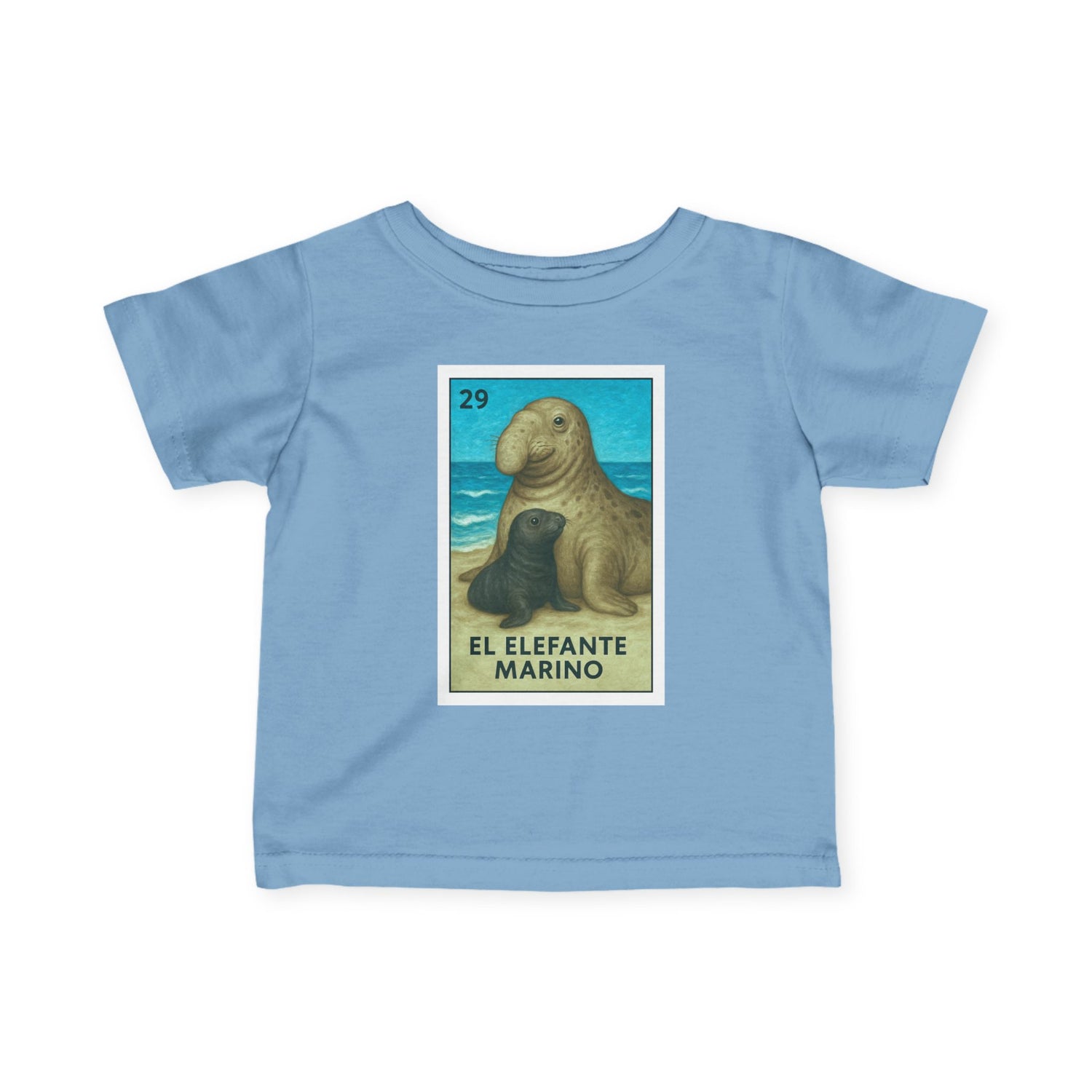Elephant Seal Lotería infant cotton t-shirt image 1