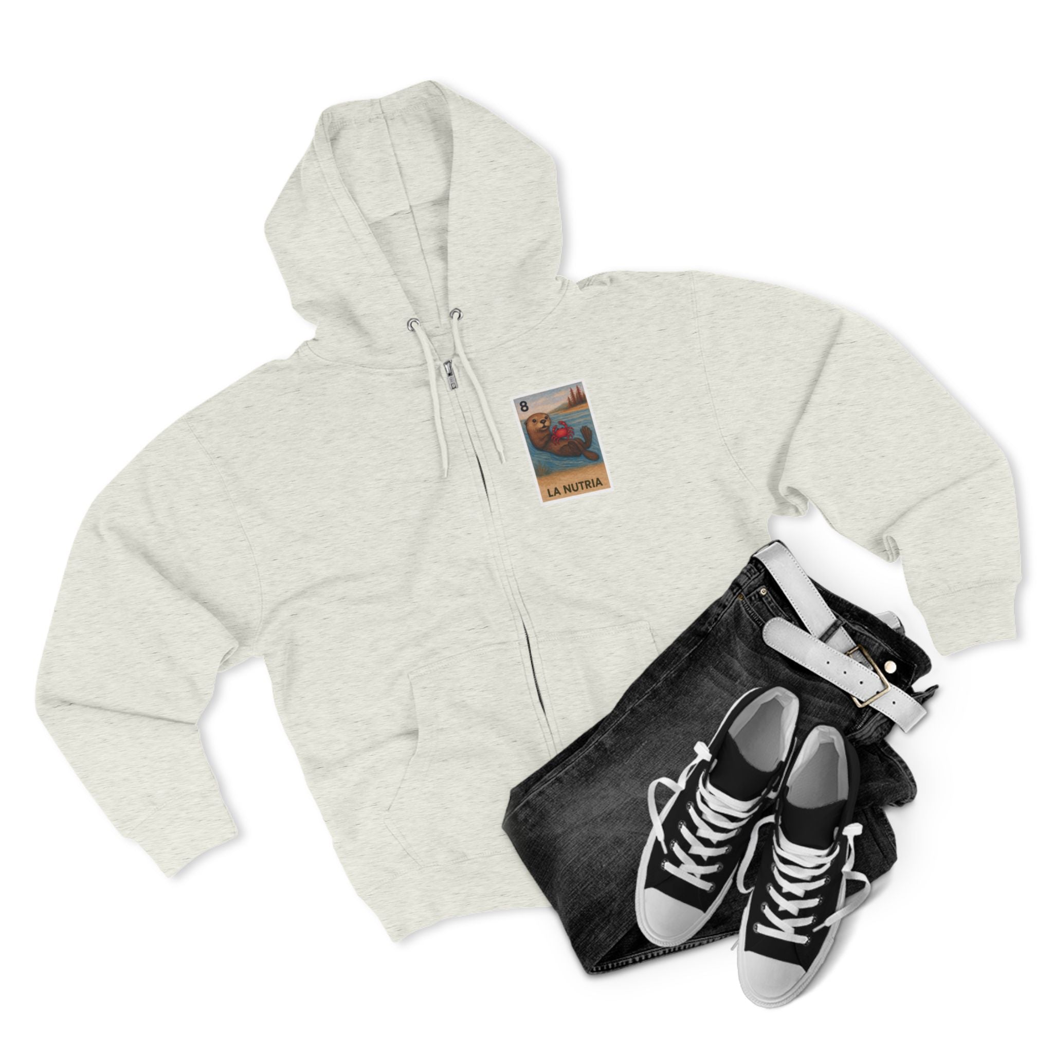Sea Otter Lotería Zip Hoodie