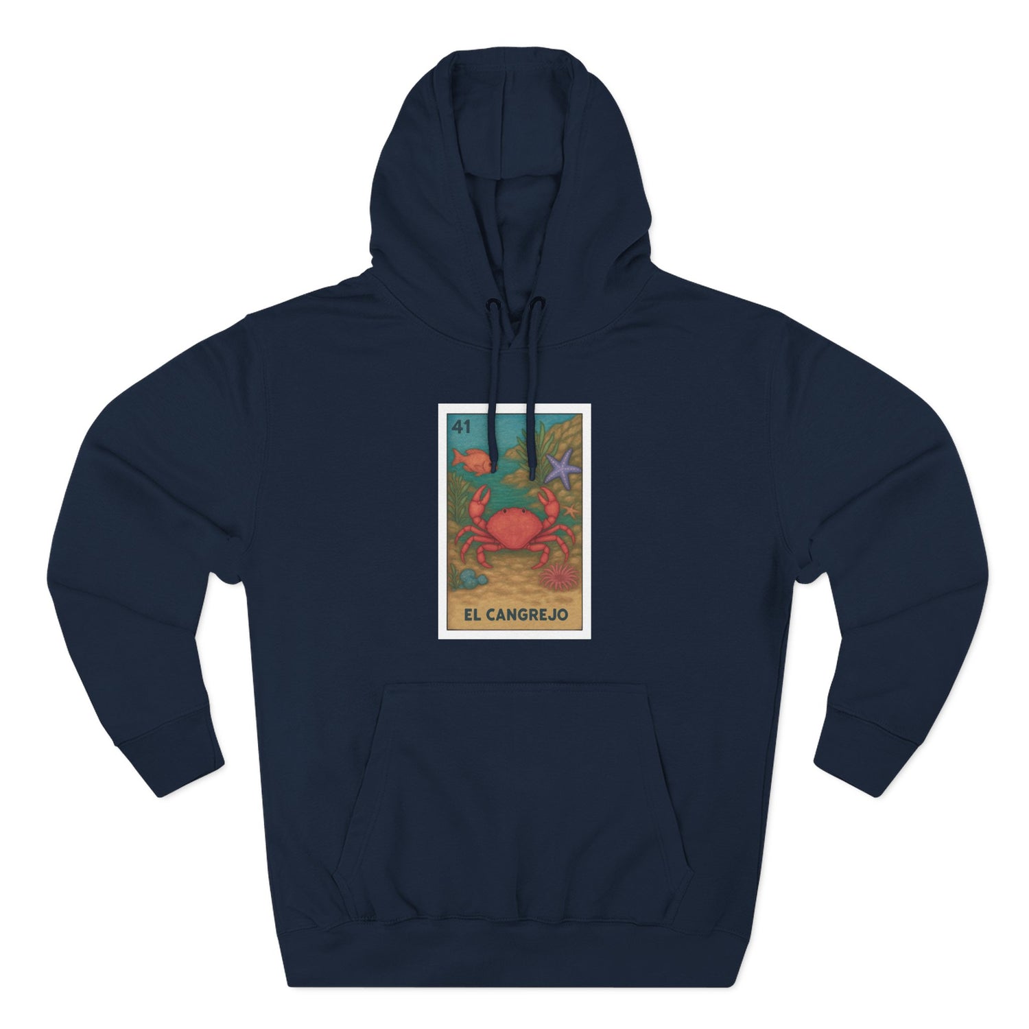 Crab Lotería fleece hoodie image 1