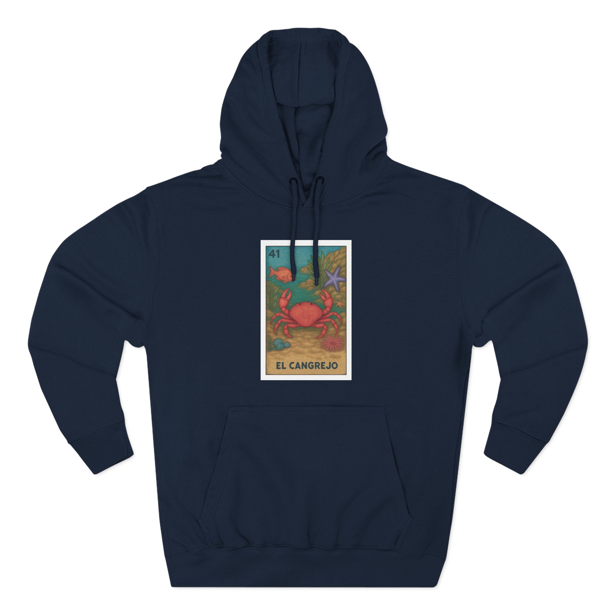 Crab Lotería fleece hoodie image 1