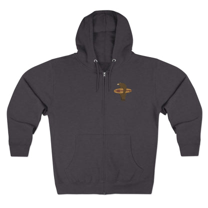 Surfing Grizzly Bear by Fabian Lavater zip fleece hoodie image 4