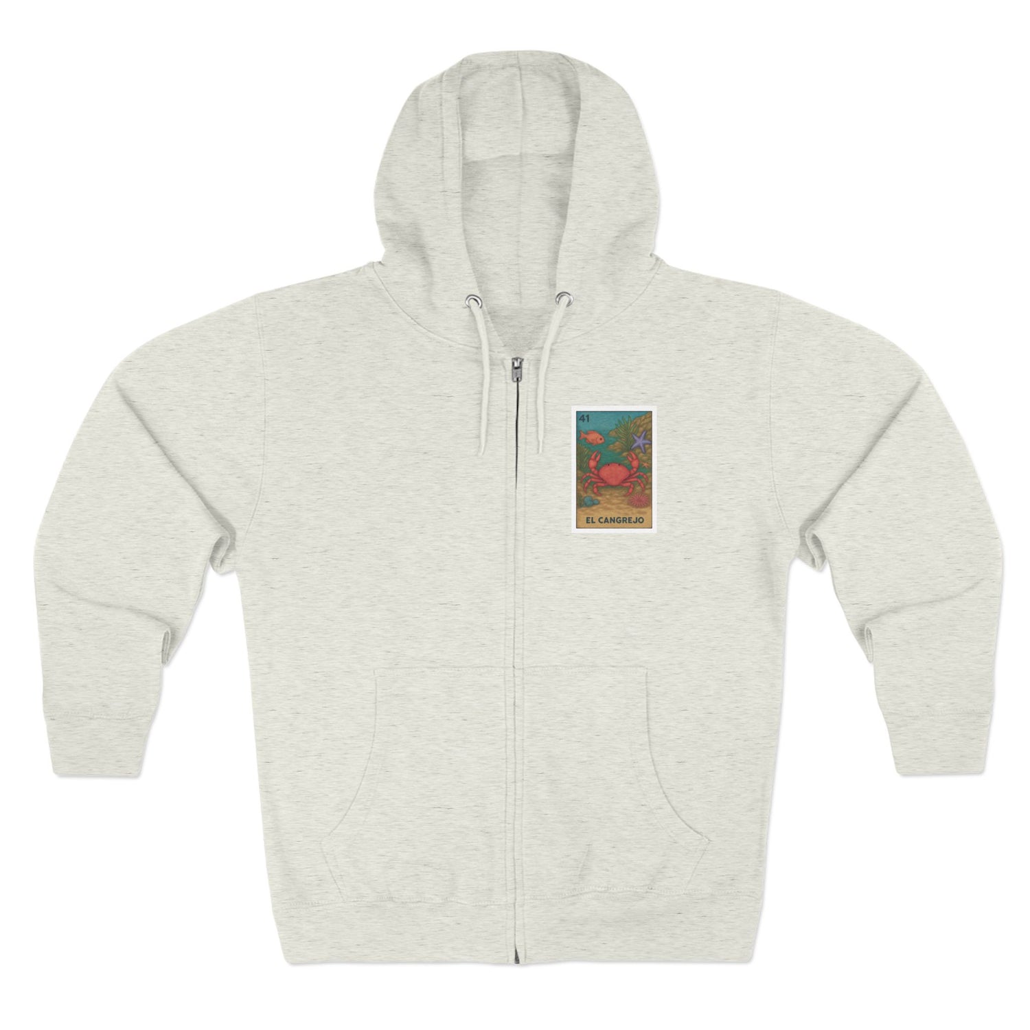 Crab Lotería zip fleece hoodie image 2