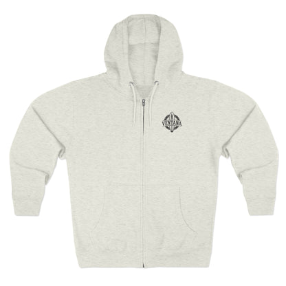 Ventana Wooden Surfboards Unisex - Zip Cotton Blend Fleece Hoodie