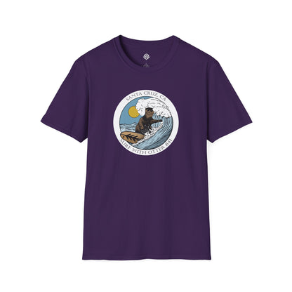 Surf with Otter 841 by Thiago Bianchini cotton t-shirt image 14