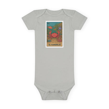Crab Lotería baby cotton onesie image 4