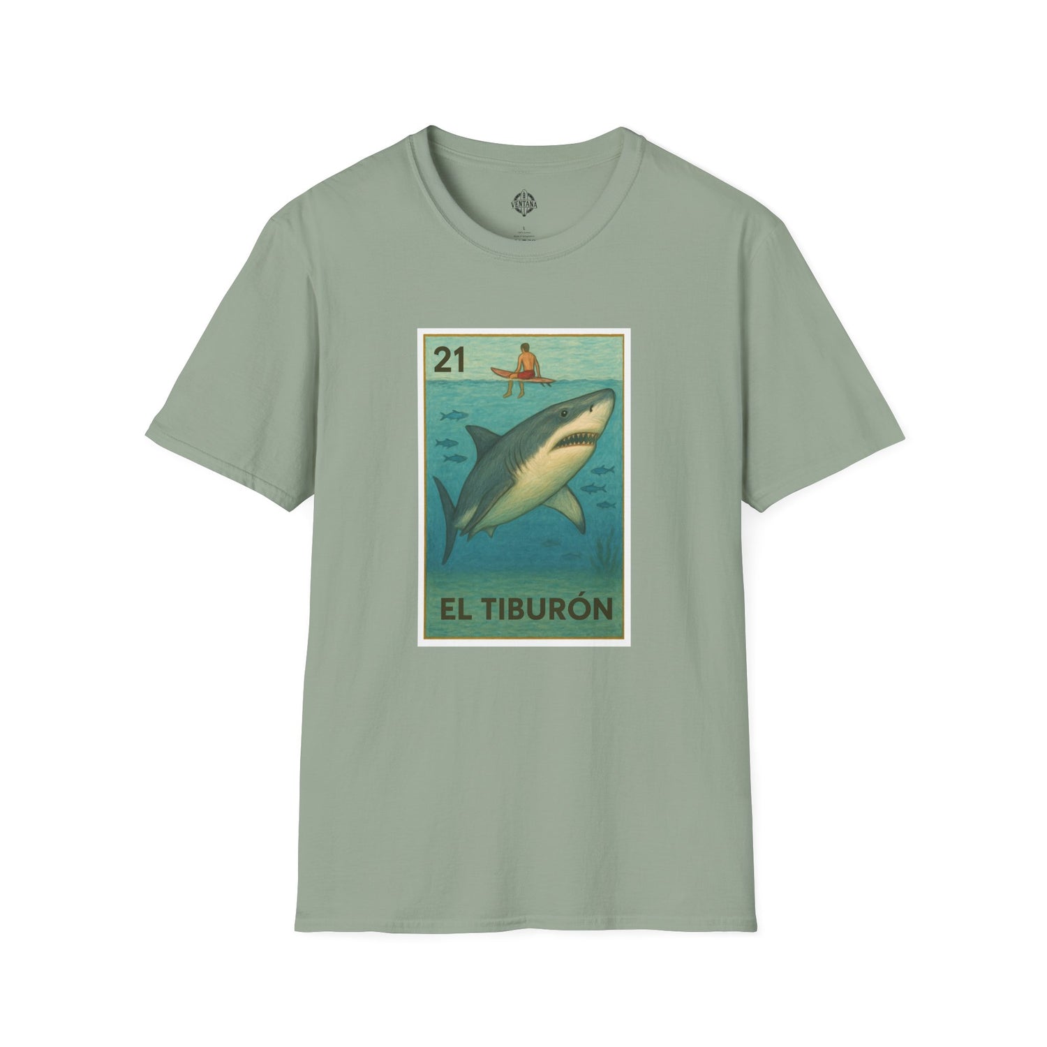 Shark Lotería cotton t-shirt image 9