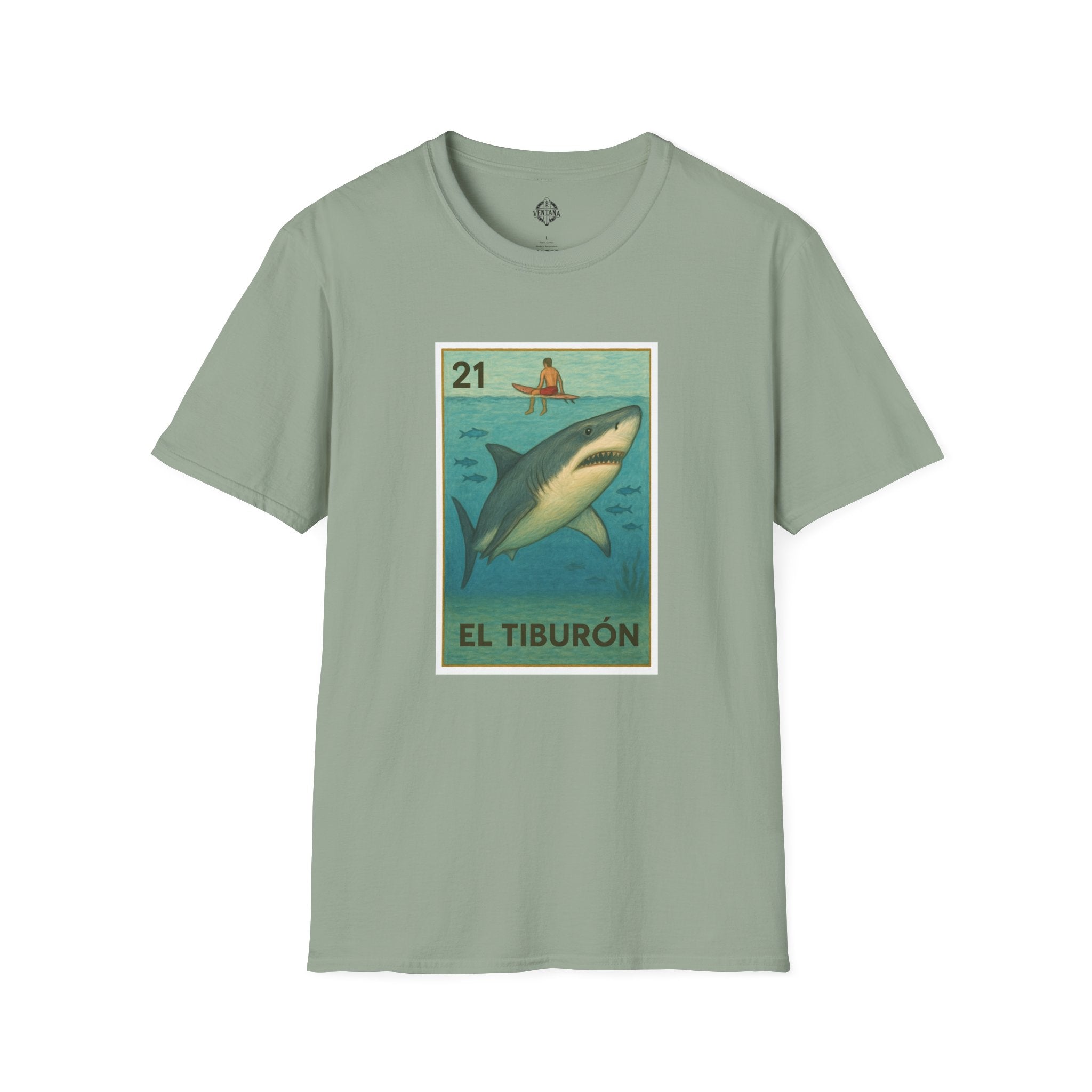 Shark Lotería cotton t-shirt image 9
